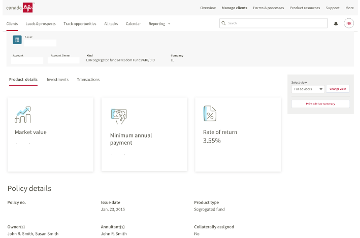 Redesigned policy details screen using the new AEM approach